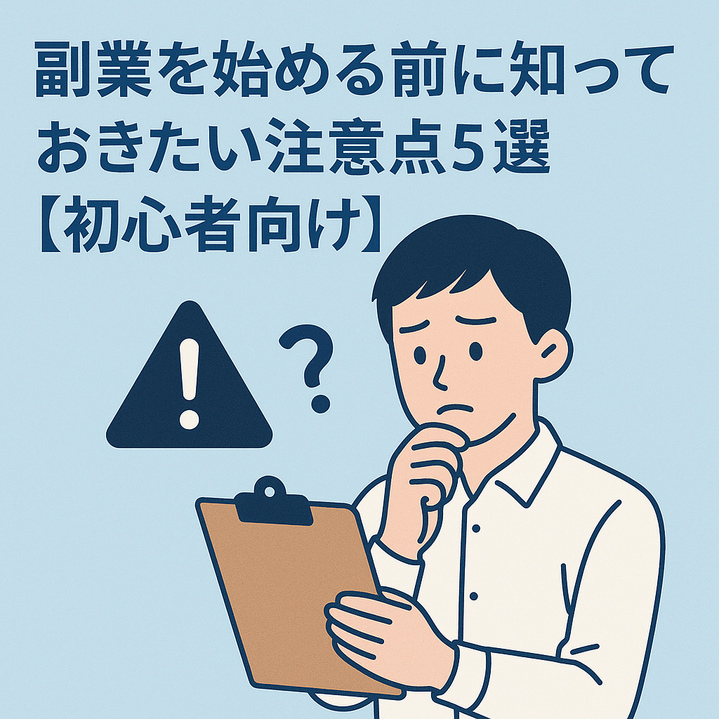 副業初心者が失敗しないために知っておきたい注意点5選【社会人向け】