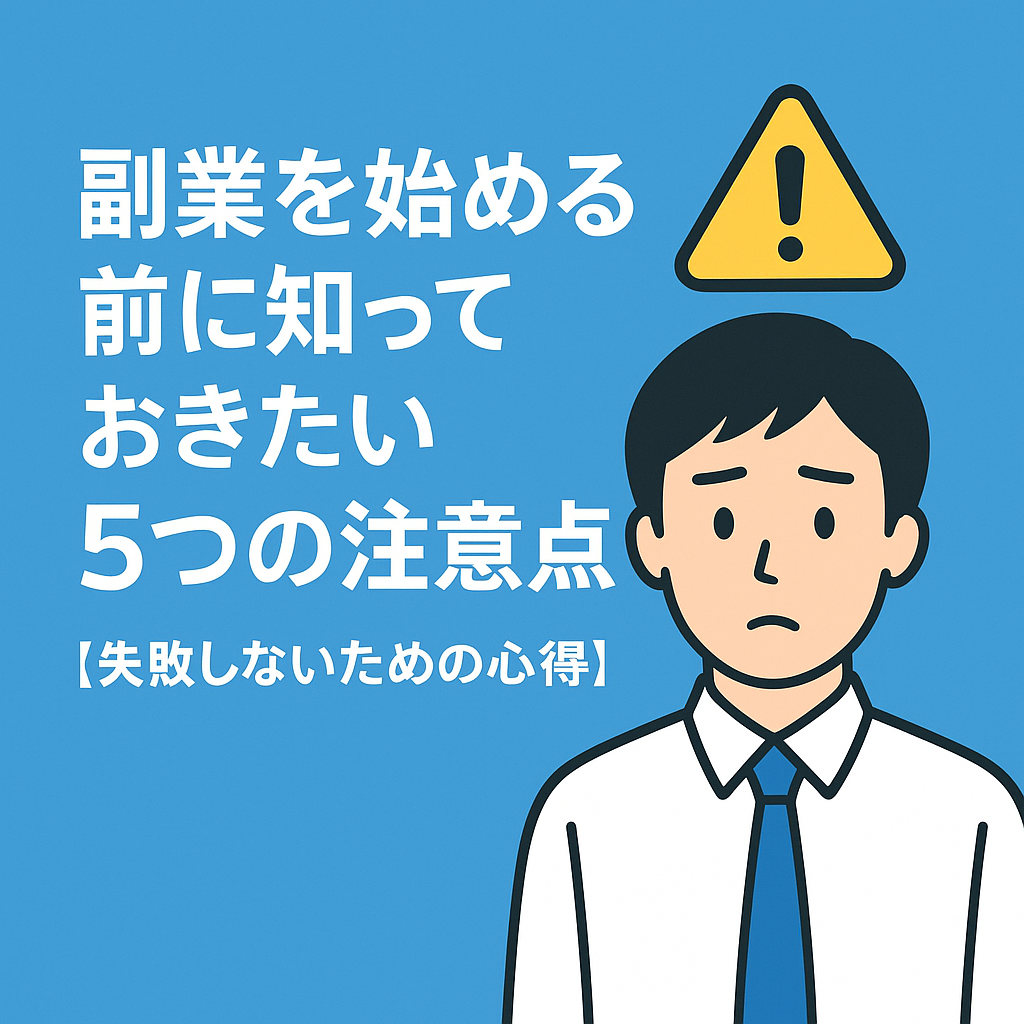 副業を始める前に知っておきたい5つの注意点【失敗しないための心得】